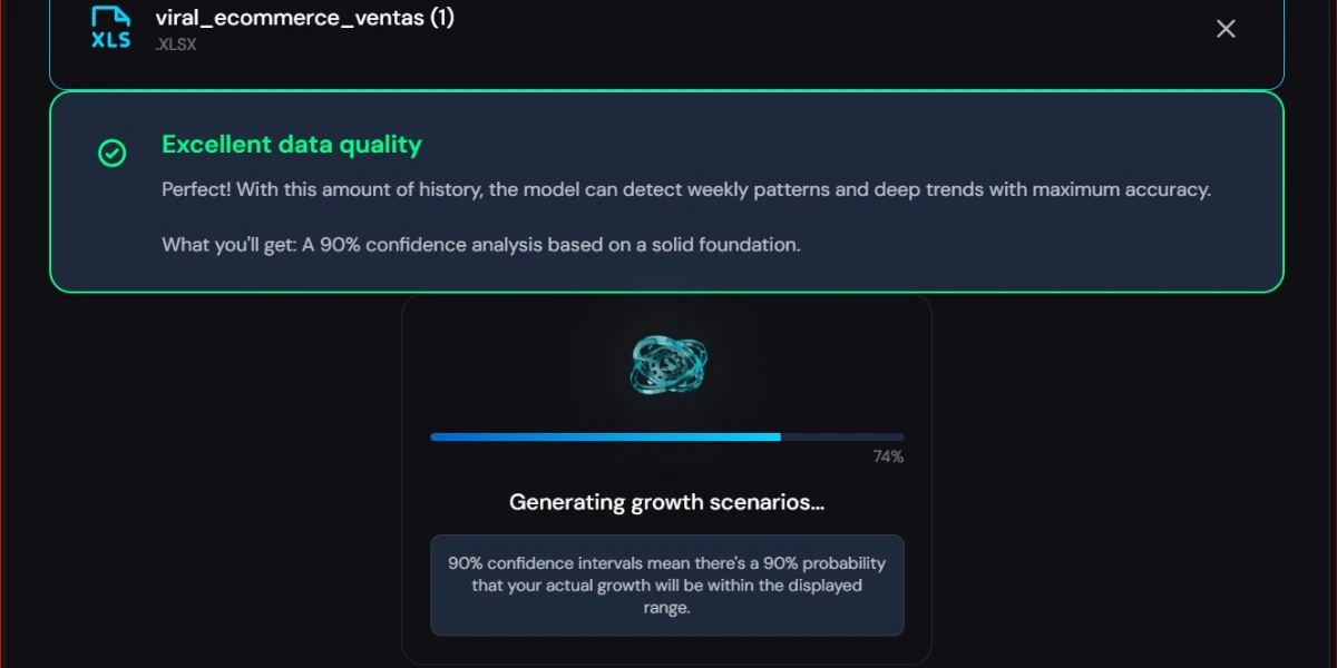 Zona de subida de archivos CSV en Viral